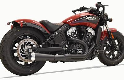 Indian Scout | Bobber | Sixty Bassani Road Rage 2 into 1 Short Black 8S12JB